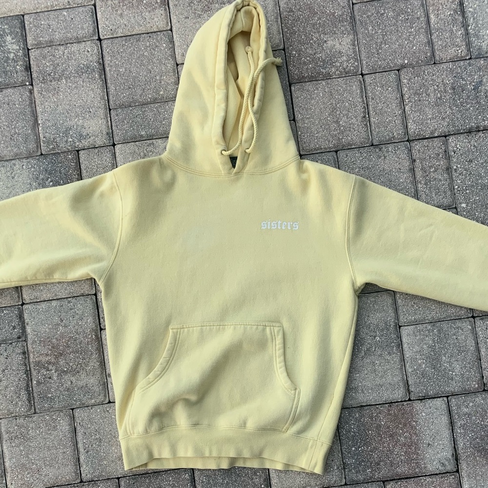yellow oversized James Charles hoodie